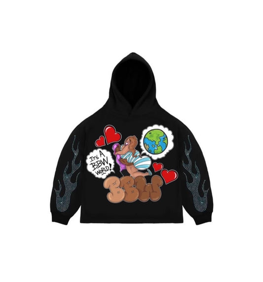 BLACK IT’S A BBW WORLD HOODIE